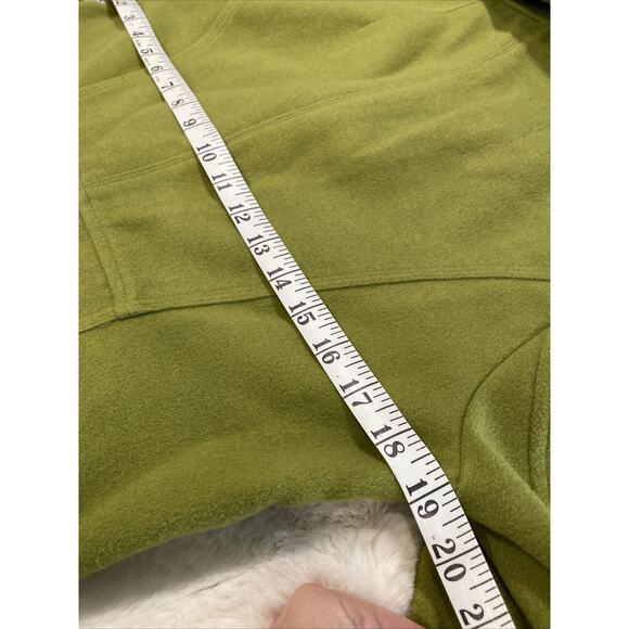 Multiples Women's Small Green‎ Flannel Silky Trim Open Front Jacket - Picture 6 of 10